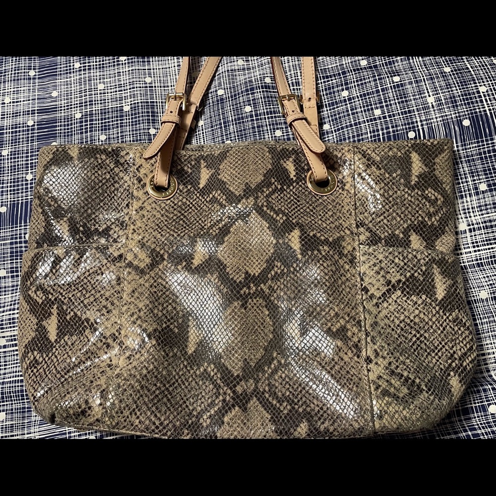 Michael Kors Glossy Python-Embossed Tote - image 2